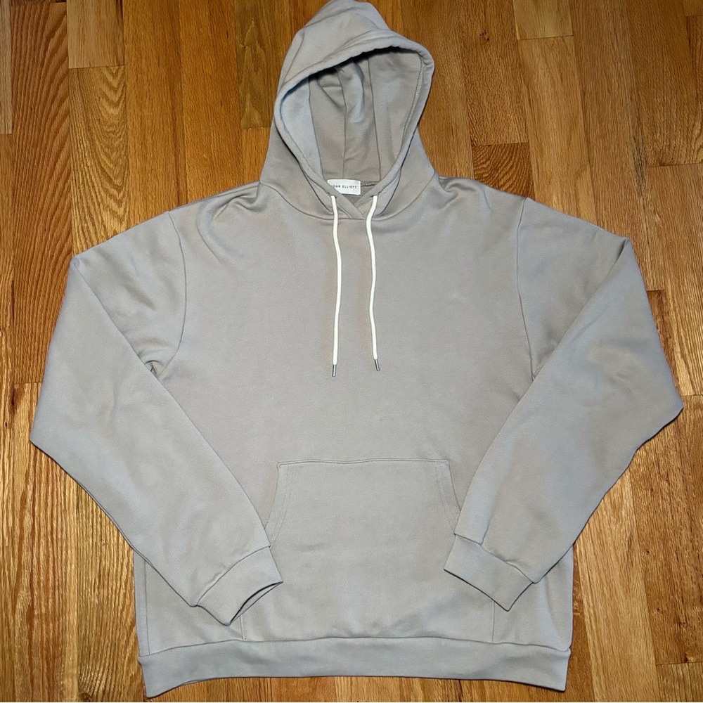 John Elliott Light Grey Heather Hoodie – Size 3 (Large)